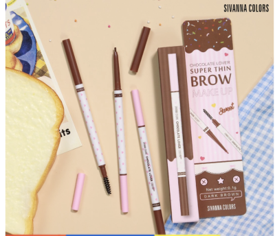 SIVANNA CHOCOLATE LOVER EYEBROW PENCIL ES8013ซิเวนน่า คัลเลอร์ส ดินสอเขียนคิ้ว เขียนง่าย เส้นธรรมชาติ มาพร้อมแปรงปัดคิ้ว