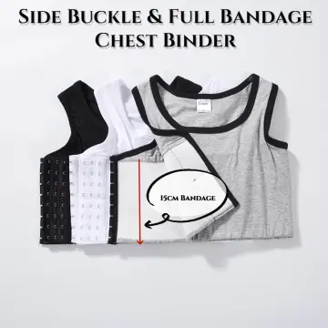 Full Bandage Chest Binder FTM Side Buckle Super Tight Trans Binder