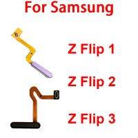 เซ็นเซอร์ลายนิ้วมือพลังงานสำหรับ Samsung Z พลิก1 F7000 2 F7070 3 F7110ปุ่มเปิด/ปิดไอโฟนสัมผัสลายนิ้วมือขั้วต่อเซ็นเซอร์สายเคเบิลงอได้