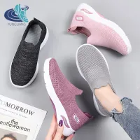 YUNGUANG new ผญ sneakers Korean shoes women sneakers running shoes air cushion insole thickening solid color mesh sneakers [cheap price high quality promotion big, reduce thump] weight lighter easy matching resistant per wear