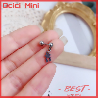 Qcici 1ชิ้นวินเทจน่ารักหมีข้ามหูกระดูกเล็บต่างหูตุ้มหูเกลียวของขวัญเครื่องประดับงานเลี้ยงผู้หญิงหญิงสาว