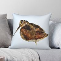 Woodcock Watercolour Design Square Pillowcase Polyester Linen Velvet Printed Zip Decor Room Cushion Case