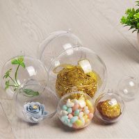 4Pcs/2 Pairs Transparent Open Plastic Clear PVC Candy Gift Box Dragees for Wedding Party Gift Bags Chocolate Packaging Wrapping