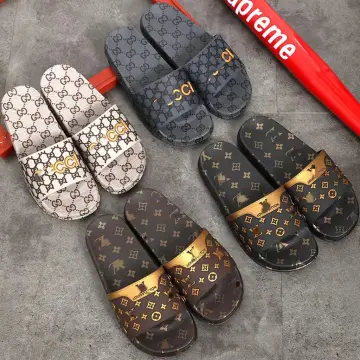 kasut lelaki Original Quality 2021 New Louis Vuitton LV Slides slipper men  sandal selipar slipper men