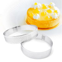 6 8 10 CM Stainless Steel Tart Mold Ring Tartlet Cake Mousse Moulds Cookies Pastry Circle Cutter Pie Ring Perforated