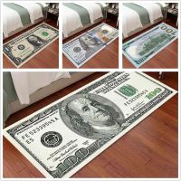 【SALES】 Dollar Carpet Money Rugs Dollar Bill Runner Area Rug For Bedroom Carpet Rectangular Bay Window Balcony American Bedside Blanket