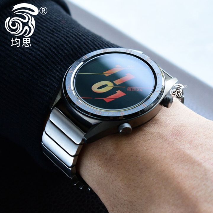 สายรัดข้อมือสีเทาไทเทเนียมดั้งเดิมสำหรับนาฬิกา-huawei-gt2-pro-22สเตนเลสสตีล-correa-สายนาฬิกาโลหะสำหรับ-gt2-46มม-gt2e-carterfa