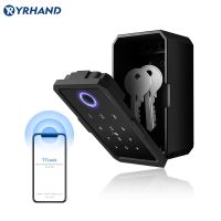 【LZ】 YRHAND Tuya Electronic Portable Lock Boxes TTlock Wi-Fi Caixas de segurança Senha Smart Fingerprint Cartão Digital