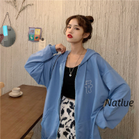 Natlux เสื้อฮู้ด เสื้อแขนยาวอบอุ่น หลวมและสบาย ๆ สไตล์ขี้เกียจย้อนยุคอเมริกัน 2023NEW WJK2390PMS 37Z230911