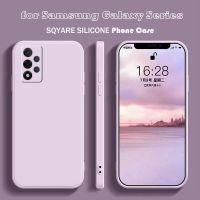 Silicone Shockproof Cover For Samsung Galaxy A32 4G A52 A52S A72 A12 A22 A22S 5G A13 A33 A53 A73 M33 M53 Square Frame Phone Case