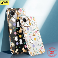 【นาโน】เคสสำหรับ OPPO Realme C3 C11 C25 C25S C15 C20A C11 C21Y C25Y C2 C31 C30S C35ฝาครอบคู่ลายแมวน่ารัก