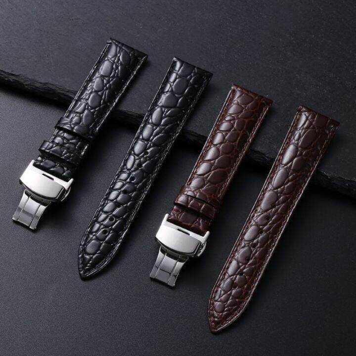 new-genuine-leather-cowhide-round-grain-stone-waterproof-bottom-crocodile-soft-and-unisex-comfortable-strap