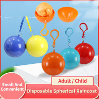 Convenient Portable Rain Ponchos Ball s Child Disposable Rainwear Emergency Waterproof Raincoat Colorful Poncho with Hook