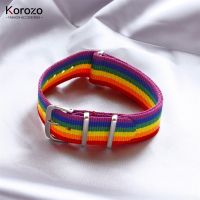 【✅KOROZO】 สร้อยข้อมือสายรุ้งแฟชั่นผ้าสไตล์ Hyuna สร้อยข้อมือสีรุ้งสร้อยข้อมือหัวใจผู้หญิง