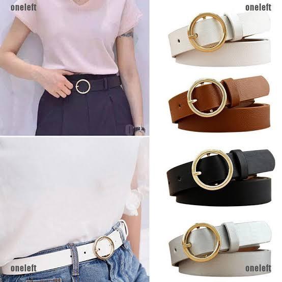 Rounded buckle belt - Women