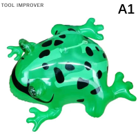 TOOL IMPROVER ของเล่นรูปสัตว์เป่าลมรูปกบกระโดดได้สีเขียวเรืองแสงได้ของเล่นรูปสัตว์รูปคางคกสำหรับงานเลี้ยงวันเกิดของตกแต่งงานแต่งงาน