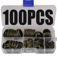 100pcs M6 M8 M10 M12 M14 M16 High Press Hydralic Oil Rubber Washers Metal Washer Oil Rubber Drain Plug Gasket Combined Washer Nails Screws  Fasteners