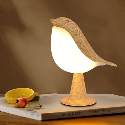 นกกางเขนโมเดิร์นเรียบง่าย Led สวิตช์สัมผัสโคมไฟข้างเตียงนกทำจากไม้โคมไฟในห้องนอนตกแต่งโคมไฟอ่านหนังสือบ้าน
