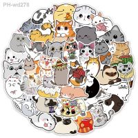 10/30/50pcs Cute Cat Animal Graffiti Stickers DIY Toys Scrapbook Suitcase Phone Laptop Guitar Bike Fridge Car Cartoon Decal Gift