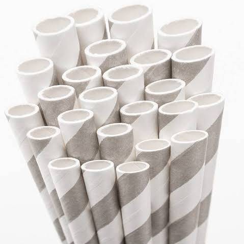 หลอดกระดาษ-หลอดดูดน้ำกระดาษ-ลายริ้วเทาสลับขาว-6-197-มม-300-ชิ้น-พิเศษ-150-บาท-บรรจุกล่องกระดาษ-eco-friendly-100-จัดส่งฟรี-paper-straws-striped-paper-straws-gray-amp-white-color-unwrapped-dia-6-mm-l-19