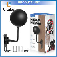 Motorcycle Helmet Rack Wall-mounted 180-degree Rotation Helmet Hanger Display Holder With Double Hook For Coats Caps Hats【IN stock】