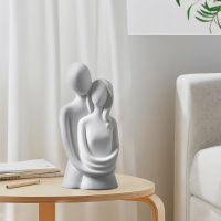 Couple Figurine Hugging Statue Hugged Lover Ornament Home Decoration Abstract Shelf Desktop Tabletop Statue Sculpture Art Piece