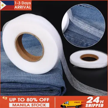 90 Yards Fabric Fusing Tape Roll Web Adhesive Hem Tape for Clothing White