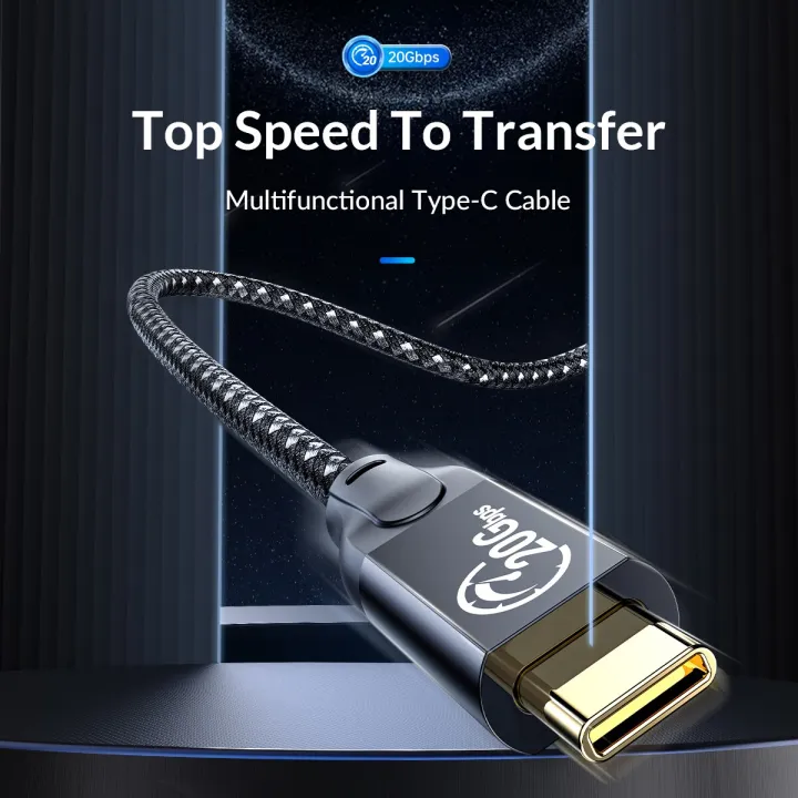 Type C Cable ORICO PD 100W USB C Cable 5A Fast Charging Cable 20Gbps Transfer Date Cable Latop Charging Straight Elbow Data Wire Computer Data Wire 4K 60Hz Video Braided with E-mark Chip