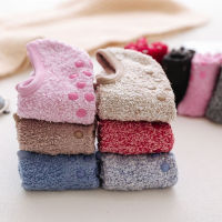 10 Pair Women Socks Winter Floor Socks Velvet Indoor Short Non-slip Super Thicken Soft Boat Socks Solid Color Warm Sock Slippers