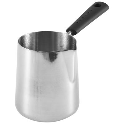 Milk Butter Warmer Pot, Turkish Coffee Pot, Stainless Steel Stovetop Melting Pot with Spout for Tea,Heating