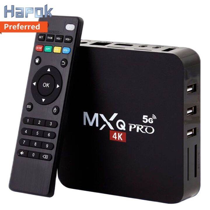 Hapok Smart TV Mxq Pro TV Box 4K 5G Android TV Box 4K 6G 64G HD Box And ...