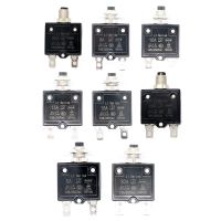 1X Circuit Breaker 12V/24V Push Button Resettable Thermal Circuit Breaker Panel Mount With Waterproof Cap