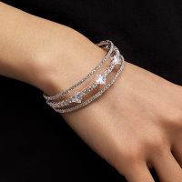 [COD] BZ1850 Cross-border and retro temperament personality diamond multi-layer bracelet fashion hand