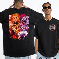 Demon Slayer T Shirt Summer 100% Cotton T-Shirts Anime Print T-Shirt Rengoku Kyoujurou Nezuko Ninja Y2k Harajuku Short Sleeve XS-4XL-5XL-6XL