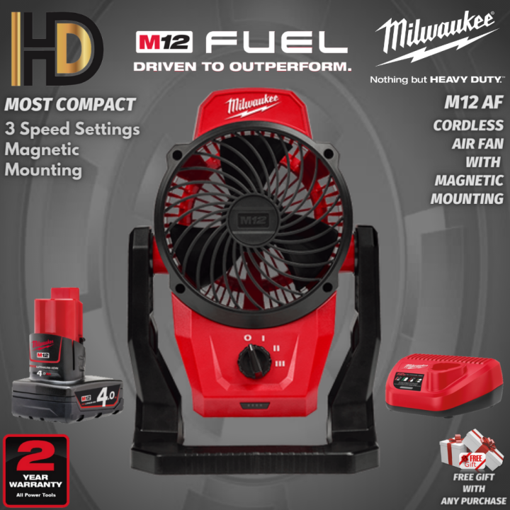 Milwaukee M12 AF Cordless Compact Mini Air Fan / Milwaukee Air Fan