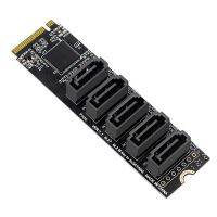 M.2 Ngff Pcie B Key Sata To Sata 3.0อะแดปเตอร์ขยาย5พอร์ต6Gbps Jmb585ชิปเซ็ต M.2 Nvme ไปยัง Sata3.0