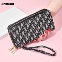 New Women Wallets double zippers mobile phone clutch bag Long Casual Wallet Female Money bag Card Holder carteras Female Purse