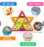 100 ชิ้น ตัวต่อแม่เหล็กเรขาคณิต พัฒนาสมองเสริมพัฒนาการของเด็ก เสริมทักษะการเรียนรู้ ช่วยเสริมทักษะ สำหรับเด็ก