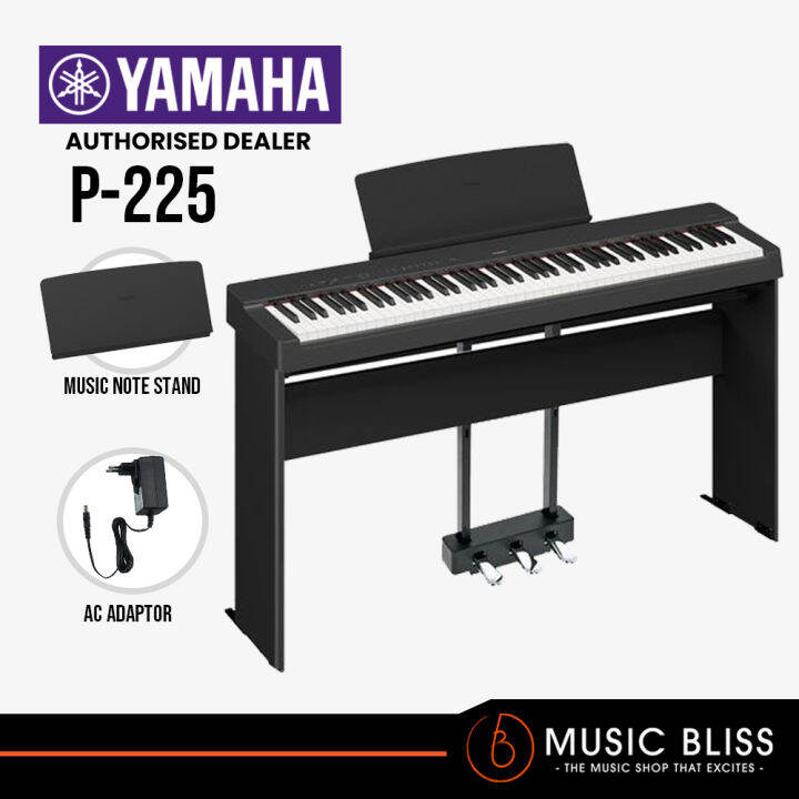 Yamaha P-225 88-Keys Digital Piano with Original Adapter - Black ...