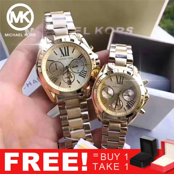 Buy 1 Take 1] 2Pcs/Set Michael Kors Casual Couples Lover Watch Waterproof  Luminous Strap Luxury Wristwatch Original Quartz Brand Watches For Men  Women Pawnable | Lazada PH