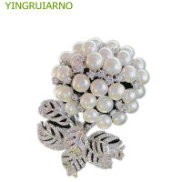 YINGRUIARNO brooch Natural pearl brooch White pearl brooch