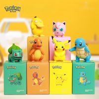 [AhQ ornaments] โปเกมอน Pikachu C Harmander Psyduck Squirtle Jigglypuff B Ulbasaur B Ulbasaur อะนิเมะตัวเลขของเล่นรุ่น Kawaii 6ประเภทสำหรับของขวัญเด็ก