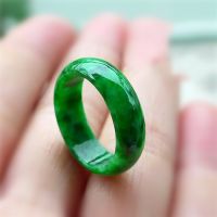 Natural green jade ring for women men emerald ring natural stone jade jadeite jade jewelry nickles women