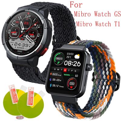 Elastyczne plecione paski do Mibro GS Smartwatch GPS Band nylonowa regulowana bransoletka do smartwatcha Mibro T1