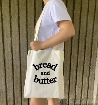 Bear Jute Burlap Tote Bag with Handles Japanese Linen Bento Bag 