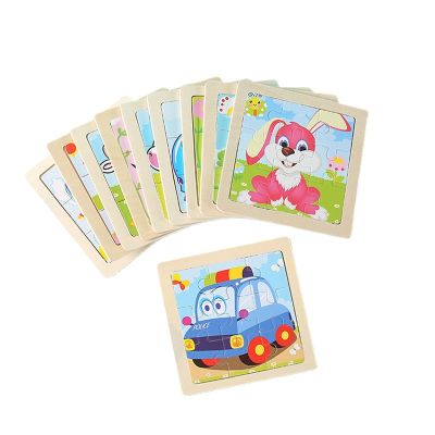 Oceanstar Mini Puzzles Animal Puzzle Wooden Puzzles Jigsaw Cute Cartoo Toys Early Education Educational Toy in Training 2D for Baby Kids Toddlers Boys Girls