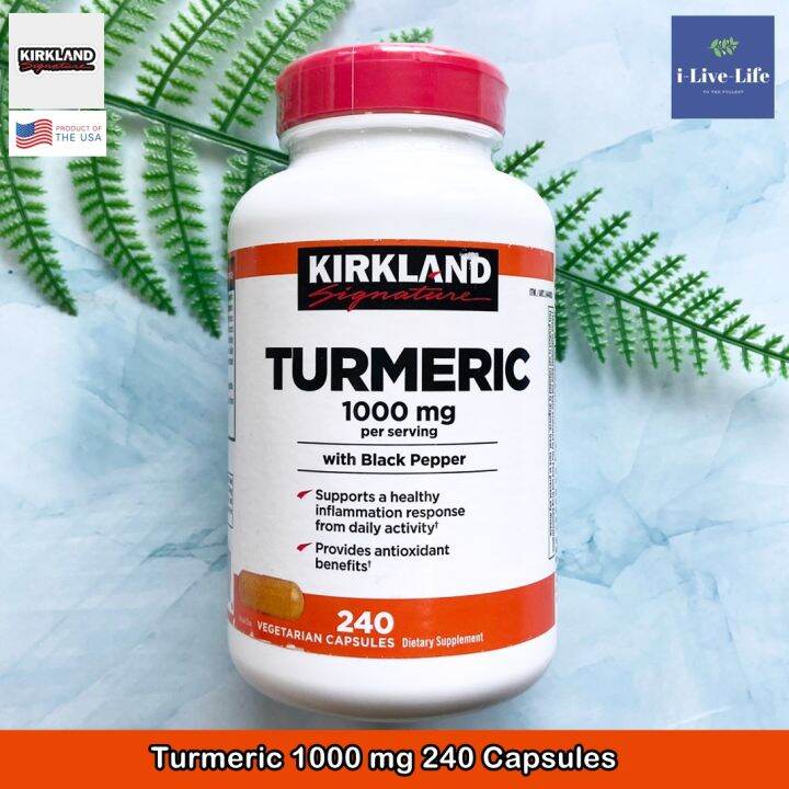 สารสกัดจากรากขมิ้น Turmeric with Black Pepper 1000 mg 240 Capsules