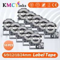 10PK 6/9/12/18/24mm Label Compatible for Epson SS6KW SS9KW SS12KW Black on White For Epson King Jim LW400 600P 700 Label Maker Stickers Labels