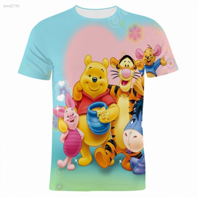 2023 Summer Men Women Short Sleeve 3d Tshirt Winnie the Pooh t Shirt Brand Clothes Print T-shirt Fashion Casual Streetwear Tee Unisex