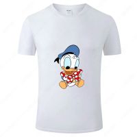 Disney Donald Duck Print T-shirt Daily Short Sleeve Casual Streetwear Round Neck Summer Fashion New Style